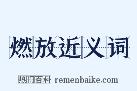 燃放近义词是什么意思的图片
